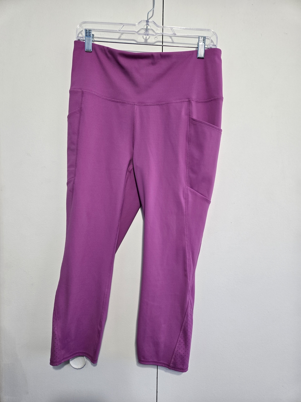 RBX Leggings Women’s Large Pink High Rise Cropped Athletic Pocket Yoga‎ Pants